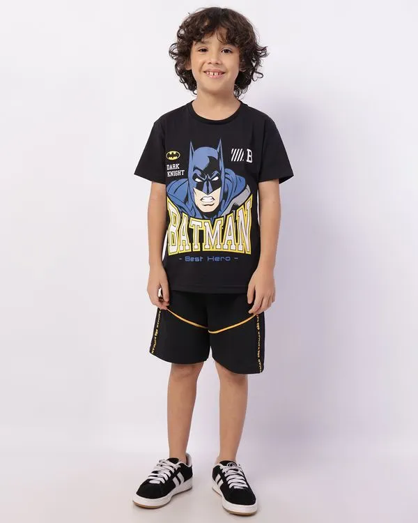 Bermuda Infantil Moletinho DC Comics Batman Preta 10