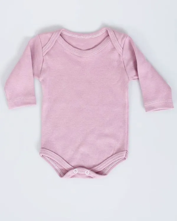 Body Bebê Manga Longa Básico Lilás Médio M