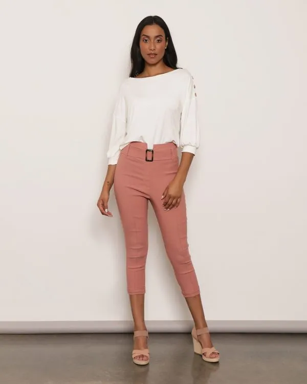 Calça Feminina Bengaline Clochard Rosa M