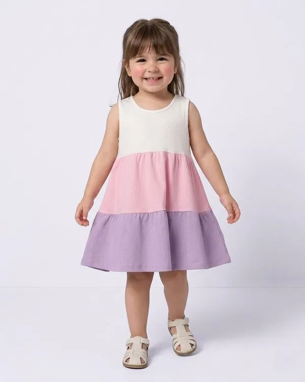 Vestido Infantil Curto Três Marias Com Glitter Off White 4