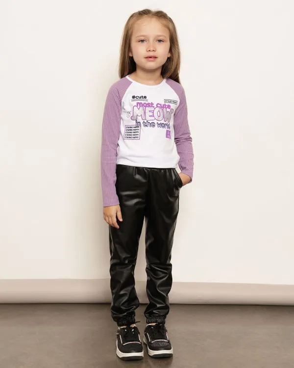 Calça Infantil Jogger Sintética Preta 4