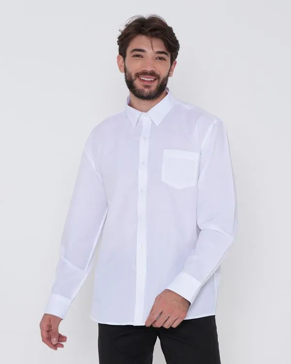 Camisa Social Masculina Slim Branca 6