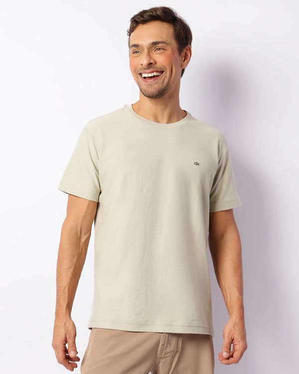 Camiseta Masculina Texturizada Manga Curta Verde G
