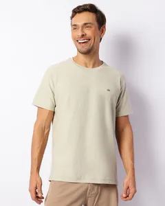 Camiseta Masculina Texturizada Manga Curta Verde GG
