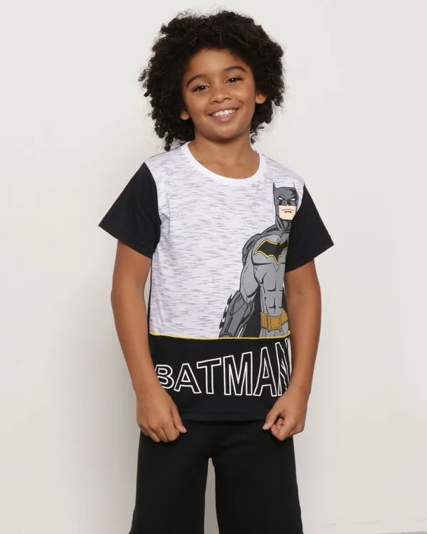 Camiseta Infantil Manga Curta DC Comics Batman Preto 4