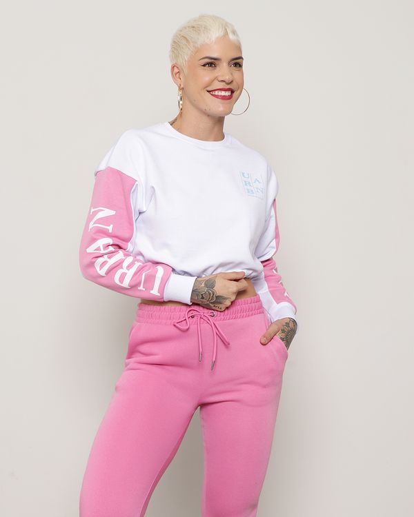 Blusa Feminina Moletinho Cropped Branca P
