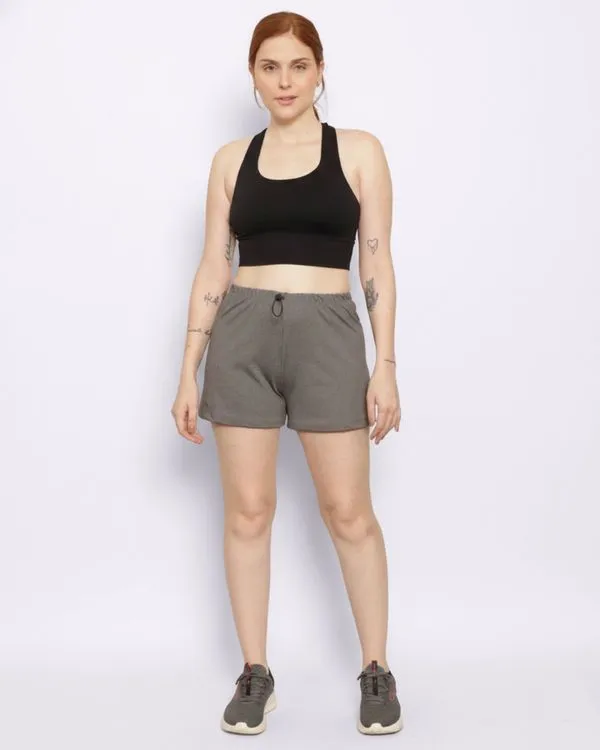 Short Fitness Feminino Curto Fitter Cinza GG