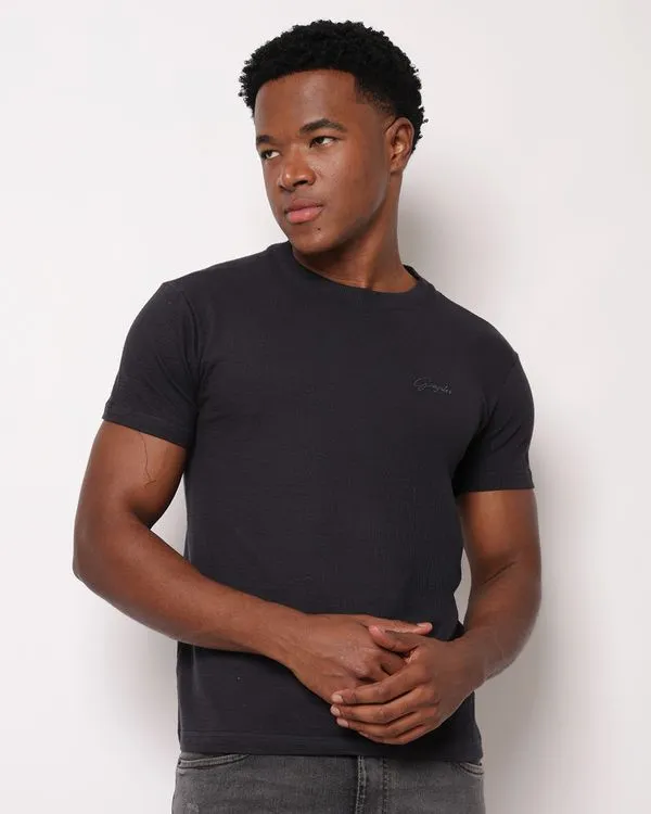 Camiseta Masculina Gangster Algodão Manga Curta Marinho GG