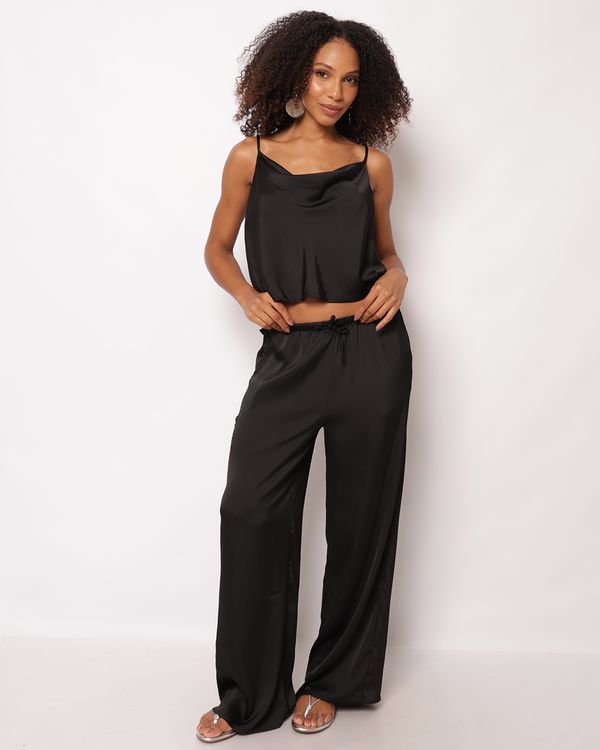 Calça Feminina Pantalona Berry & Co. Texturizada Preta G