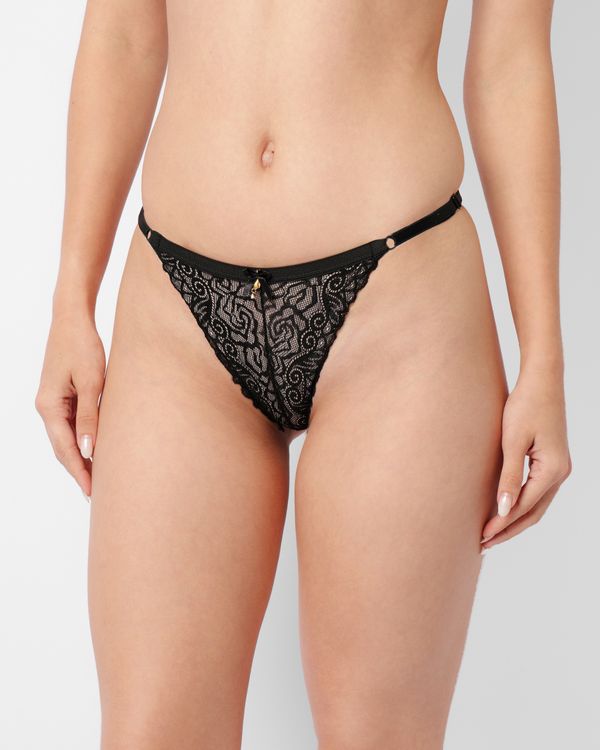 Calcinha Feminina String Renda Preta P