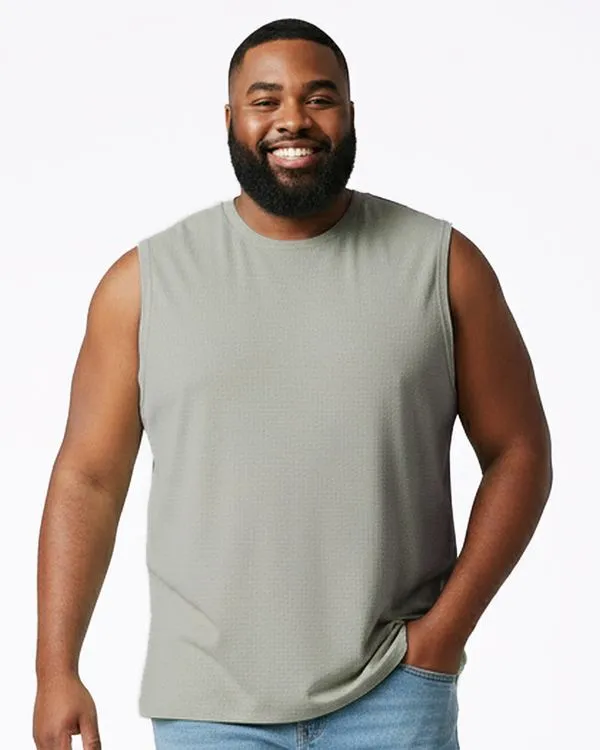 Regata Plus Size Masculina Texturizada Verde G2