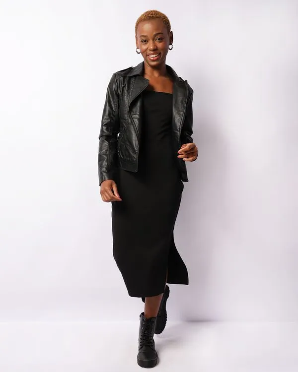 Vestido Feminino Midi Alcinha Ajustável Preto M