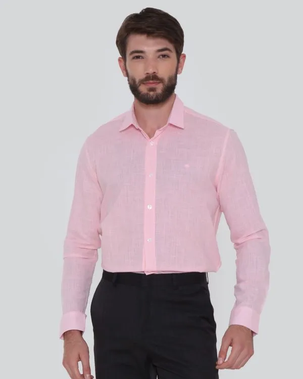 Camisa Masculina Flamê Manga Longa Rosa 4