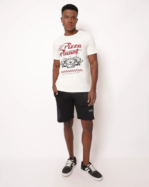 Bermuda Masculina Texturizada com Recorte nos Bolsos Preta G