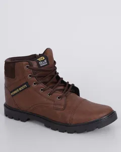 Bota Masculina Ollie Recortes com Zíper Marrom 37