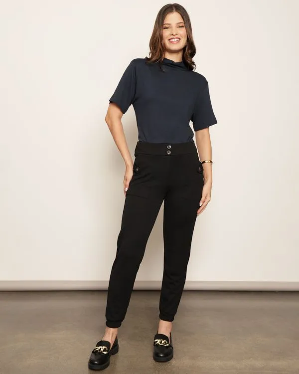 Calça Feminina Jogger Texturizada Preta G
