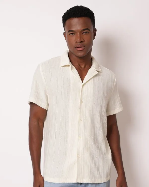 Camisa Masculina Gangster Texturizada Off White M