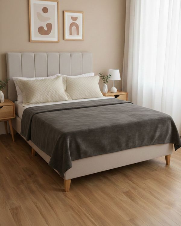 Cobertor King Corttex Dexter 240cm x 260cm Cinza UN