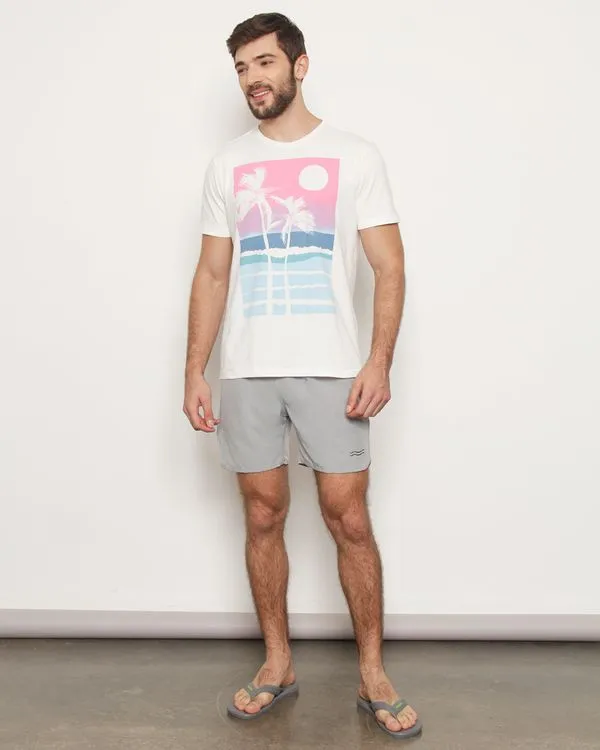 ​Bermuda Surf Masculina Com Cordão Ajustável Cinza GG