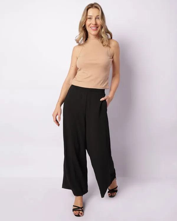 Calça Feminina Pantalona Preta G