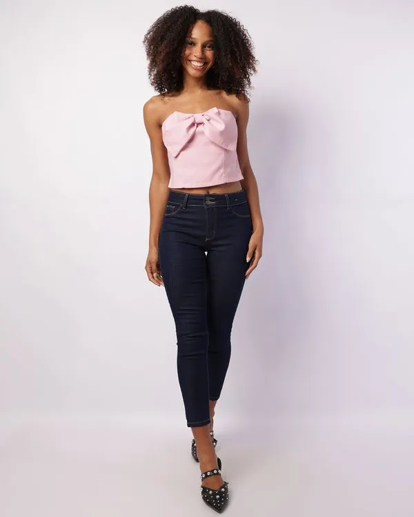 Calça Jeans Feminina Cigarrete Azul 38