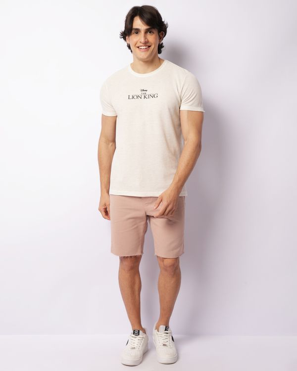 Bermuda Sarja Masculina Barra Desfiada Com Cordão Rosa 48