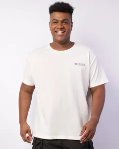 Camiseta Plus Size Masculina Texturizada Estampada Off White G1