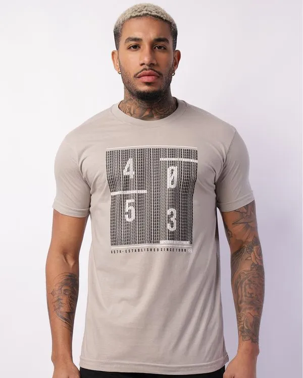 Camiseta Masculina Gangster Manga Curta Cinza M
