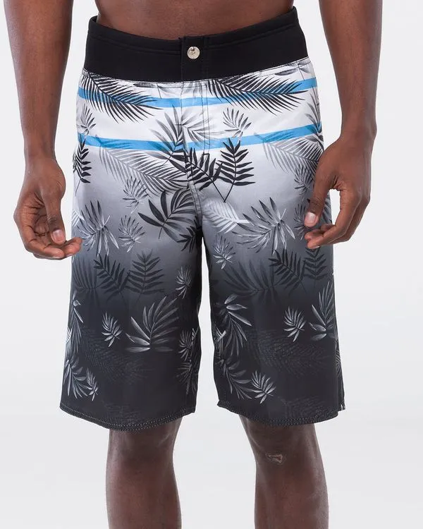 Bermuda Masculina Surf Estampa Degradê Branco Floral 40