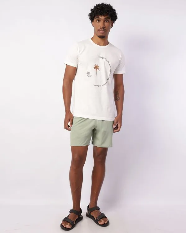 Bermuda Surf Masculina Reta com Bolsos Cordão Verde GG