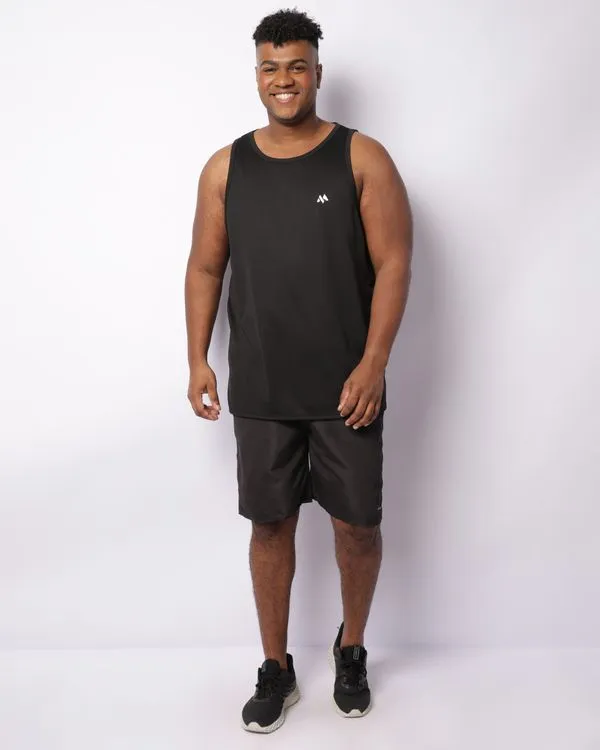 Bermuda Esportiva Plus Size Masculina Fitter Com Cordão Preta G1