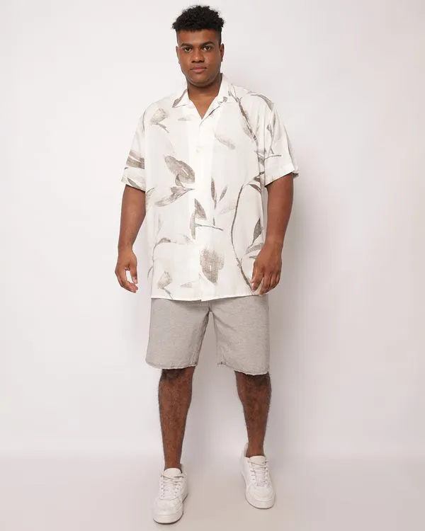 Bermuda Plus Size Masculina Texturizada Listrada Marrom G1