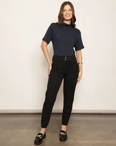 Calça Feminina Jogger Texturizada Preta GG