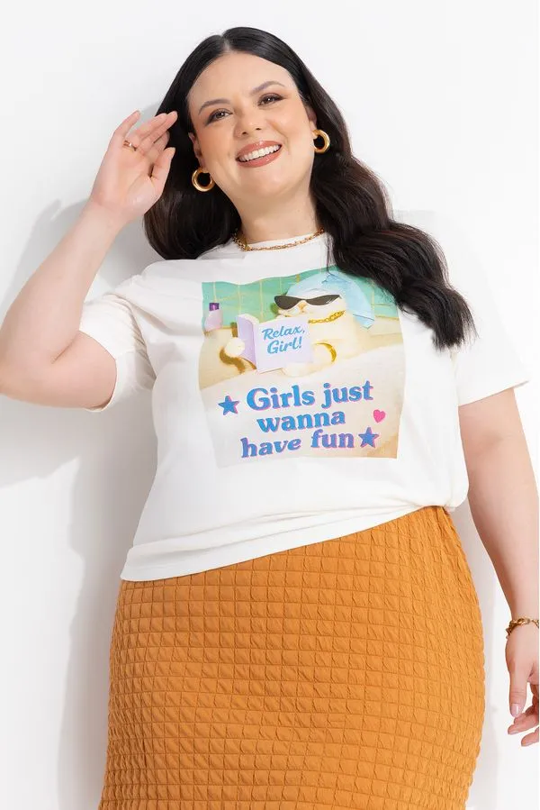 Blusa em Algodão Penteado Off White G