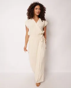 Calça Feminina Envelope Berry & Co.com Amarração Bege G