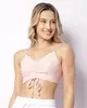 Blusa Feminina Alcinha Cropped Com Colissê Rosa G