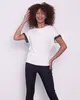Blusa Feminina Manga Curta Com Renda Guipir Off White GG