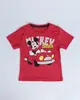 Camiseta Bebê Algodão Disney Mickey Manga Curta Vermelha 2