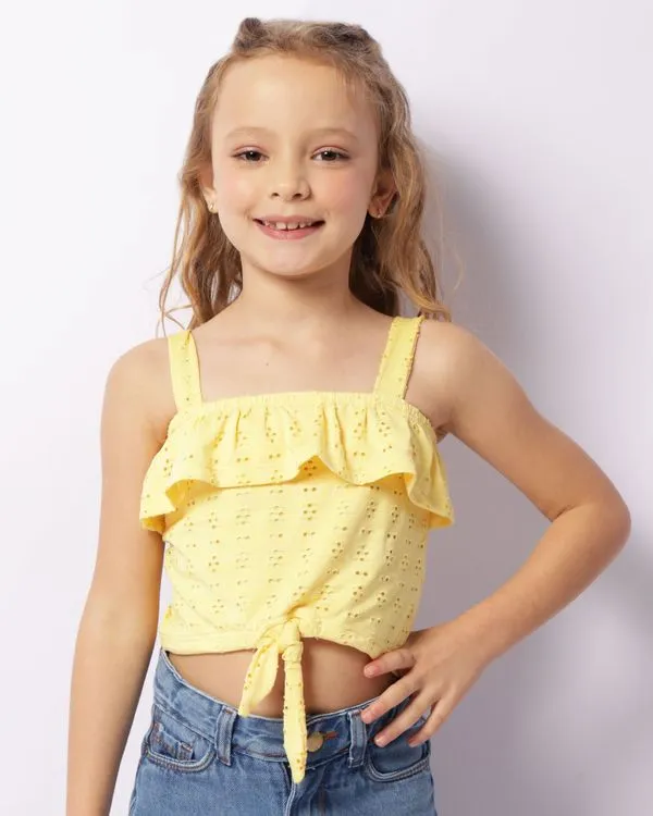 Regata Infantil Cropped Laise Amarela 4
