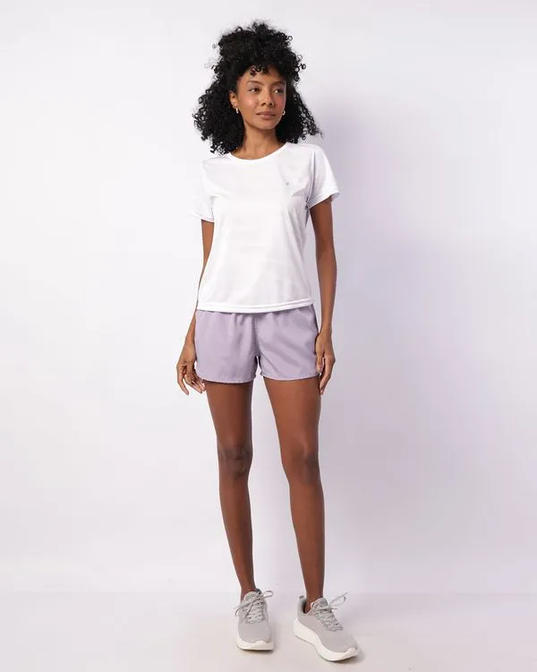 Short Fitness Feminino Curto Boxer com Bolsos Lilás P