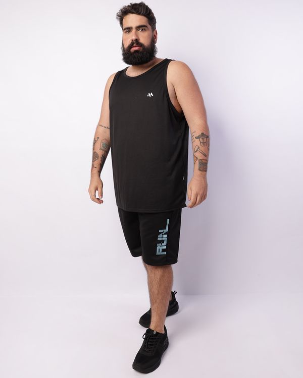 Bermuda Esportiva Plus Size Masculina Estampa Preta G2