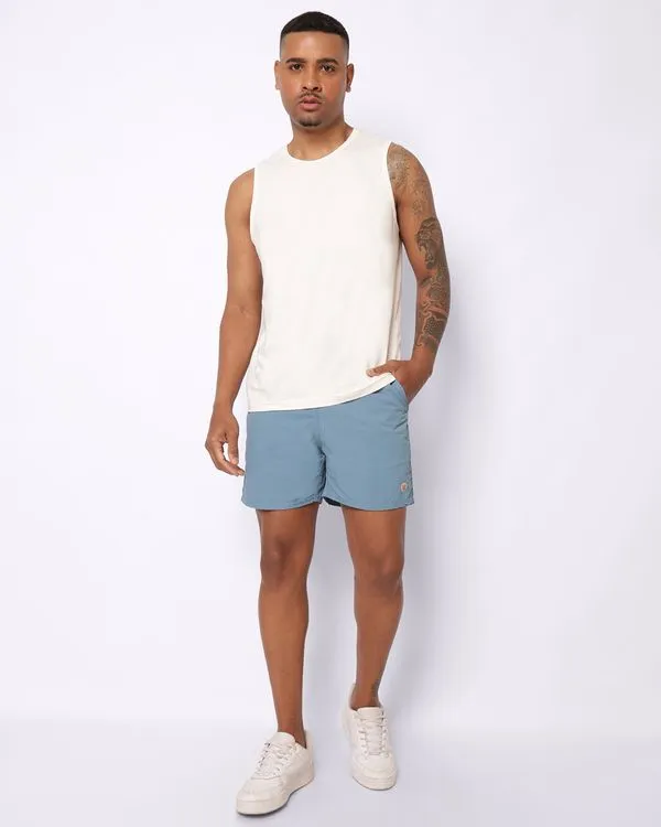 Bermuda Surf Masculina Poliamida com Bolsos Lisa Azul P