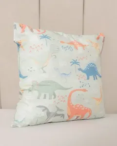 Almofada Infantil Andreza 40cmX40cm Estampa Dinossauros Verde UN