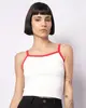 Regata Feminina Cropped Texturizada Off White G