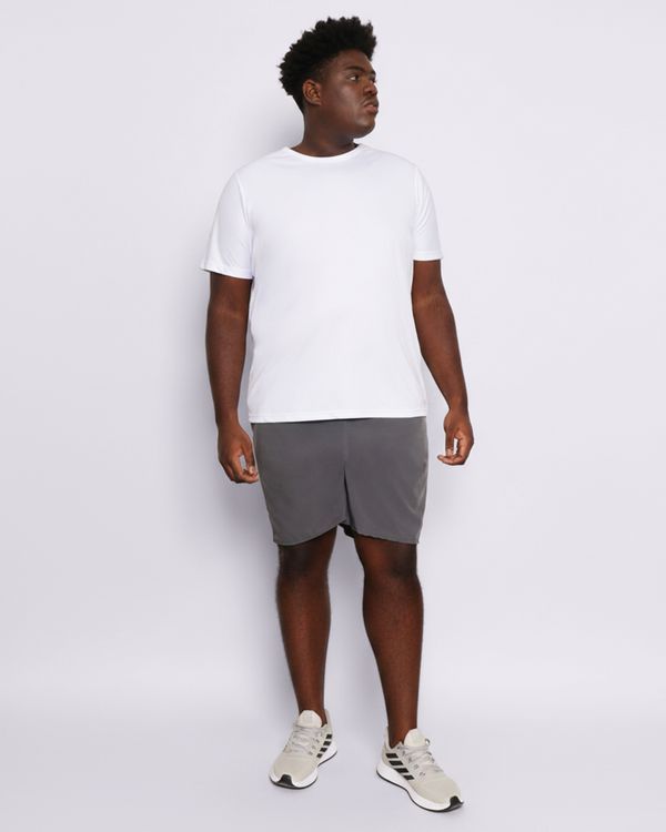 Bermuda Esportiva Plus Size Masculina com Bolsos Cinza G2