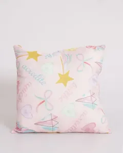 Almofada Infantil Andreza 40cmx40cm Estampada Unicórnio Rosa UN