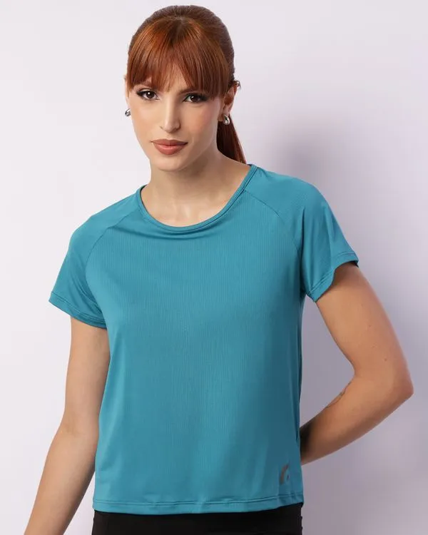 Blusa Fitness Feminina Fitter Manga Curta Mullet Verde M