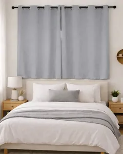 Cortina Corta Luz Bella Janela 300cm x 170cm Cinza UN