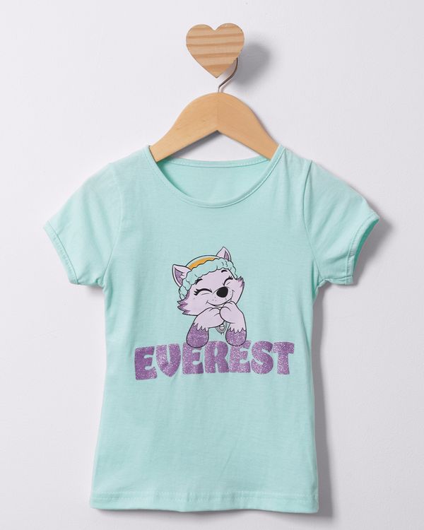 Camiseta Bebê Manga Curta Patrulha Canina Everest Verde 2