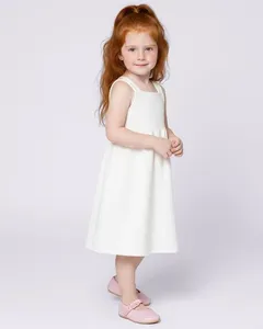 Vestido Bebê Texturizado Alças Medias Off White 3